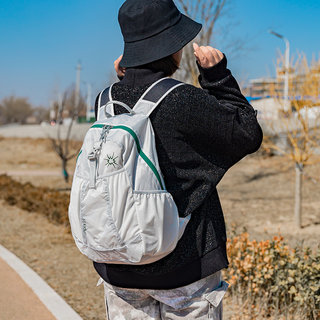 户外超轻折叠双肩包登山旅游便携小背包轻薄皮肤包女白色新款2023