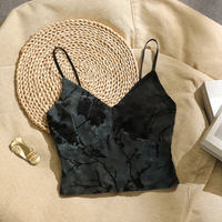 A unique and chic French printed V-neck halter top for women to wear as a base layer and a strapless top with a bra thumbnail 3