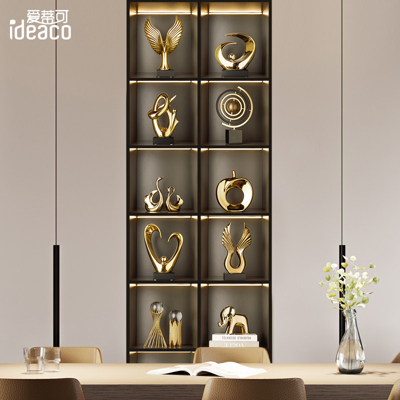 轻奢创意工艺品客厅酒柜书餐边柜办公室电视柜家居装饰品开业摆件,家居饰品,装饰摆件,淘宝优惠券,粉丝福利购,淘宝优惠卷