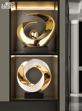 轻奢高端家庭电视酒柜装饰客厅餐具柜高端手工艺品乔迁礼物