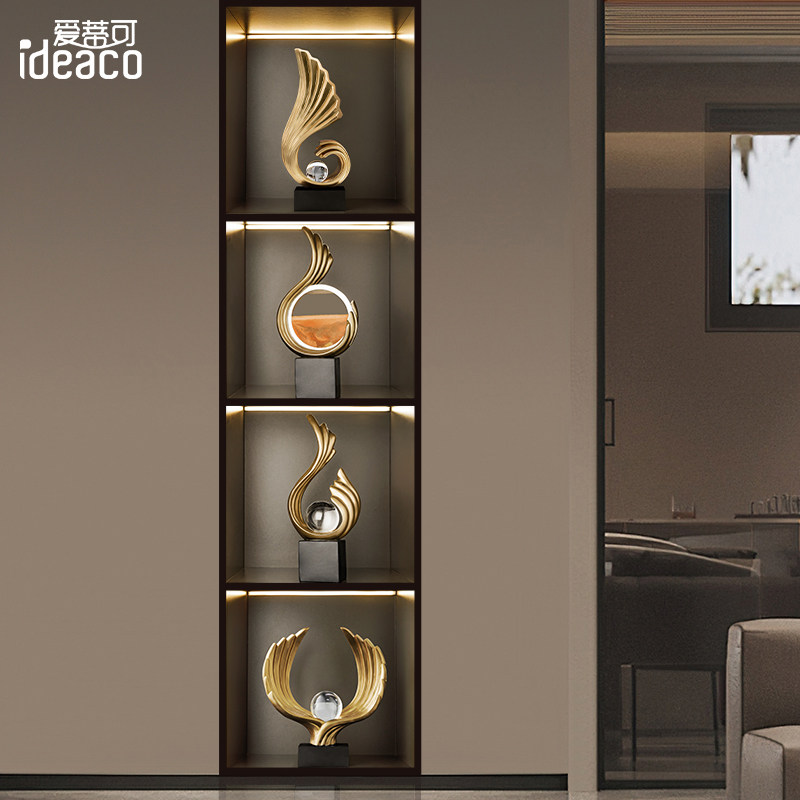 轻奢2026新款酒柜装饰品摆件高档客厅电视柜办公室玄关软装套装,家居饰品,装饰摆件,淘宝优惠券,粉丝福利购,淘宝优惠卷