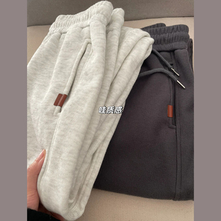女春秋冬季 爆款 运动裤 2025新款 高腰宽松束脚裤 显瘦小个子跑步卫裤