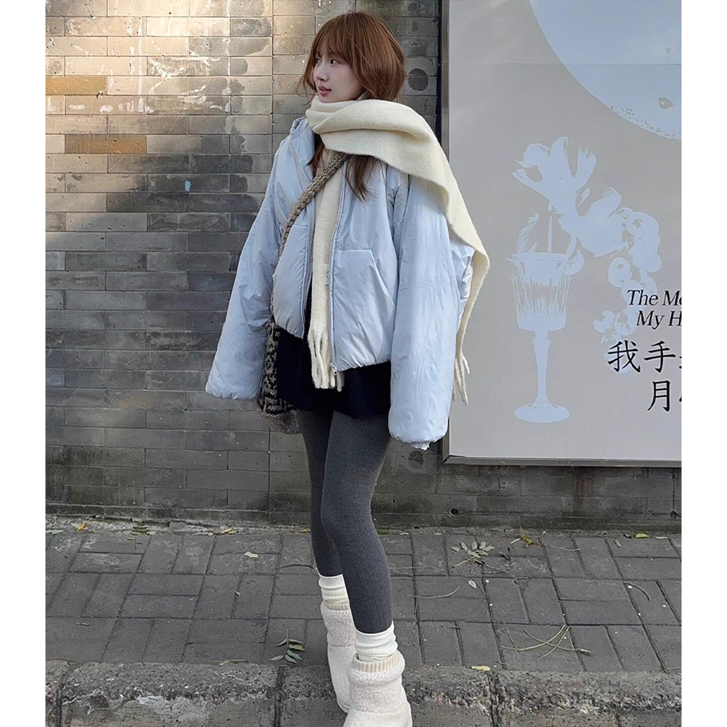 黑灰色连裤袜压力显瘦打底裤女士