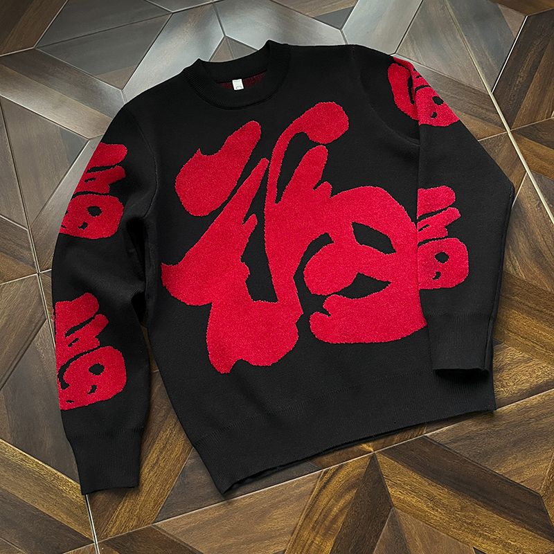 社会小伙雪尼尔轻奢宽松长袖针织衫潮包芯纱毛衣NB343P65，男装针织衫/毛衣，电商D256-2(原A064-2)