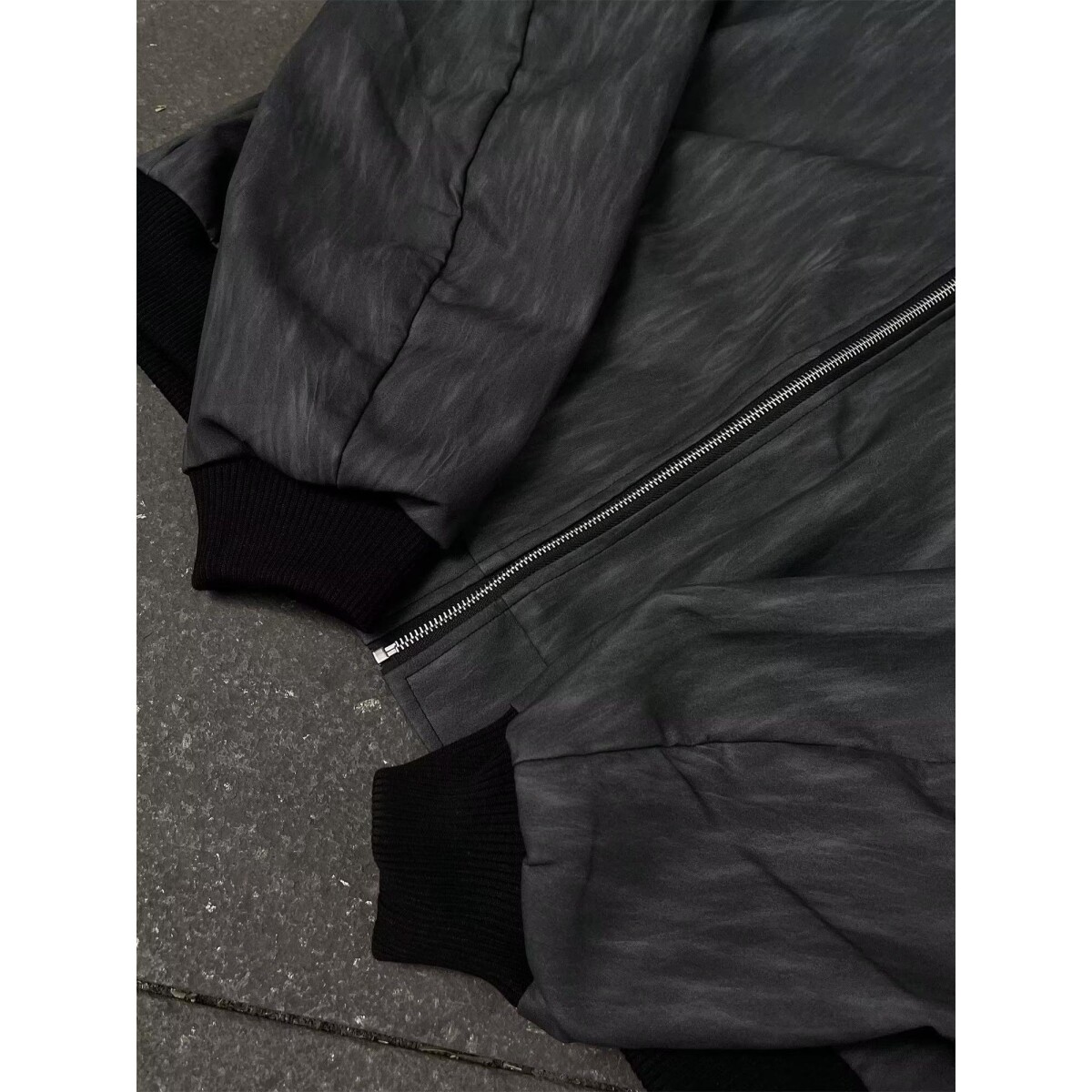 美式复古假两件连帽外套拼接纹理感短款PU皮衣夹克潮SK25P80,男装皮衣,电商D256-2(原A064-2)