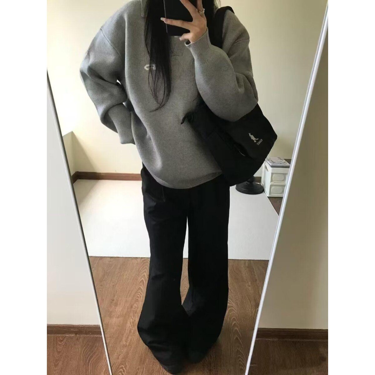 假两件灰色毛衣美式复古休闲慵懒风针织衫外套NB160P65,男装针织衫/毛衣,电商D256-2(原A064-2)