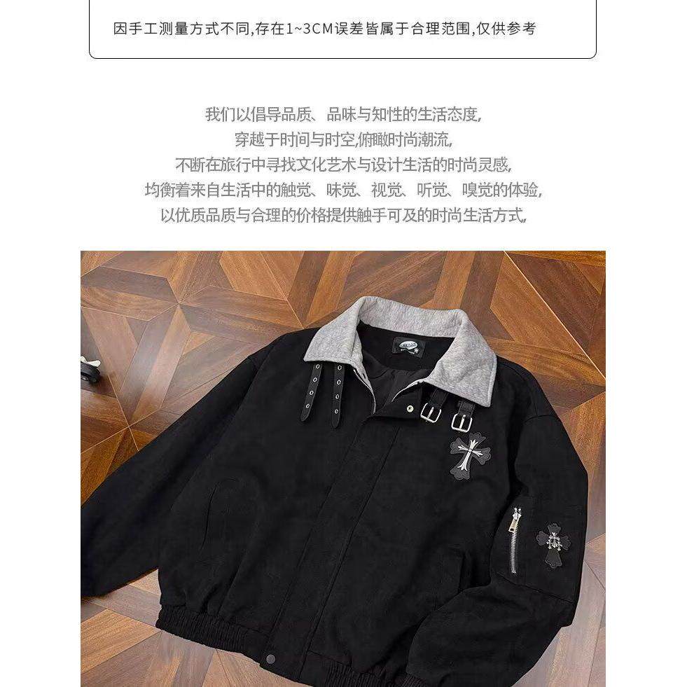 改夹克美式复古十字架外套宽松夹克JK313P85,男装夹克,电商D256-2(原A064-2)