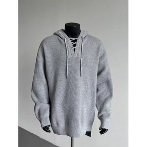 秋冬开衫毛衣美式复古休闲慵懒风V领针织衫男纯色外套zzs74 p75图片