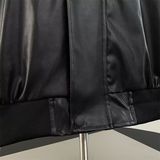 欧美街头潮流宽松机车服皮衣高级感飞行员PU皮夹克外套PJ09P60，男装皮衣，电商D256-2(原A064-2)