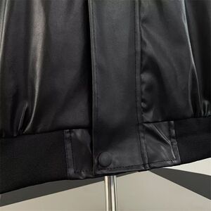 欧美街头潮流宽松机车服皮衣高级感飞行员PU皮夹克外套PJ09 P60图片