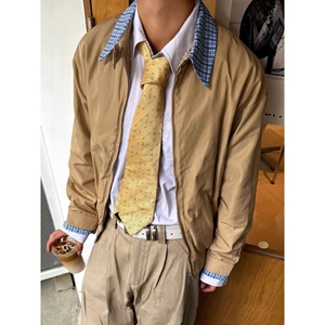 秋痞帅外套男ins高街潮牌港风日系风韩版潮流宽松夹克 B140 P65图片