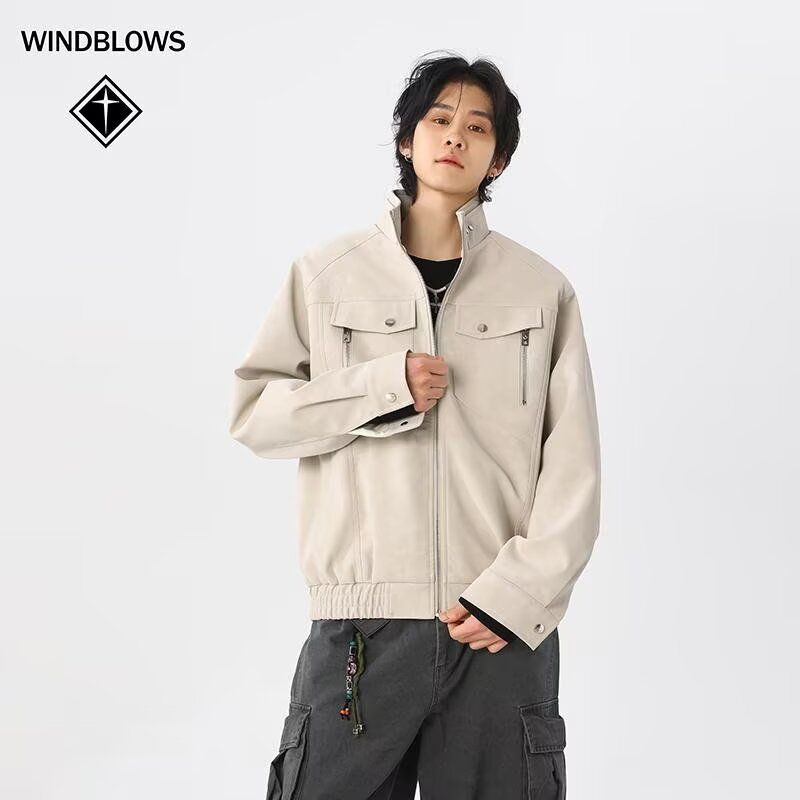 痞帅外套男ins高街潮牌港风日系原宿风韩版潮流宽松夹克k131p90,男装夹克,电商D256-2(原A064-2)
