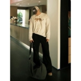 美式复古趣味金钱豹数码印花cleanfit潮秋打底长袖T恤cu018P45，男装T恤，电商D256-2(原A064-2)