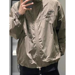 锦棉皱刺绣防晒外套 军绿色 杏色 黑色M到3XL2025年潮 887 P40特图片