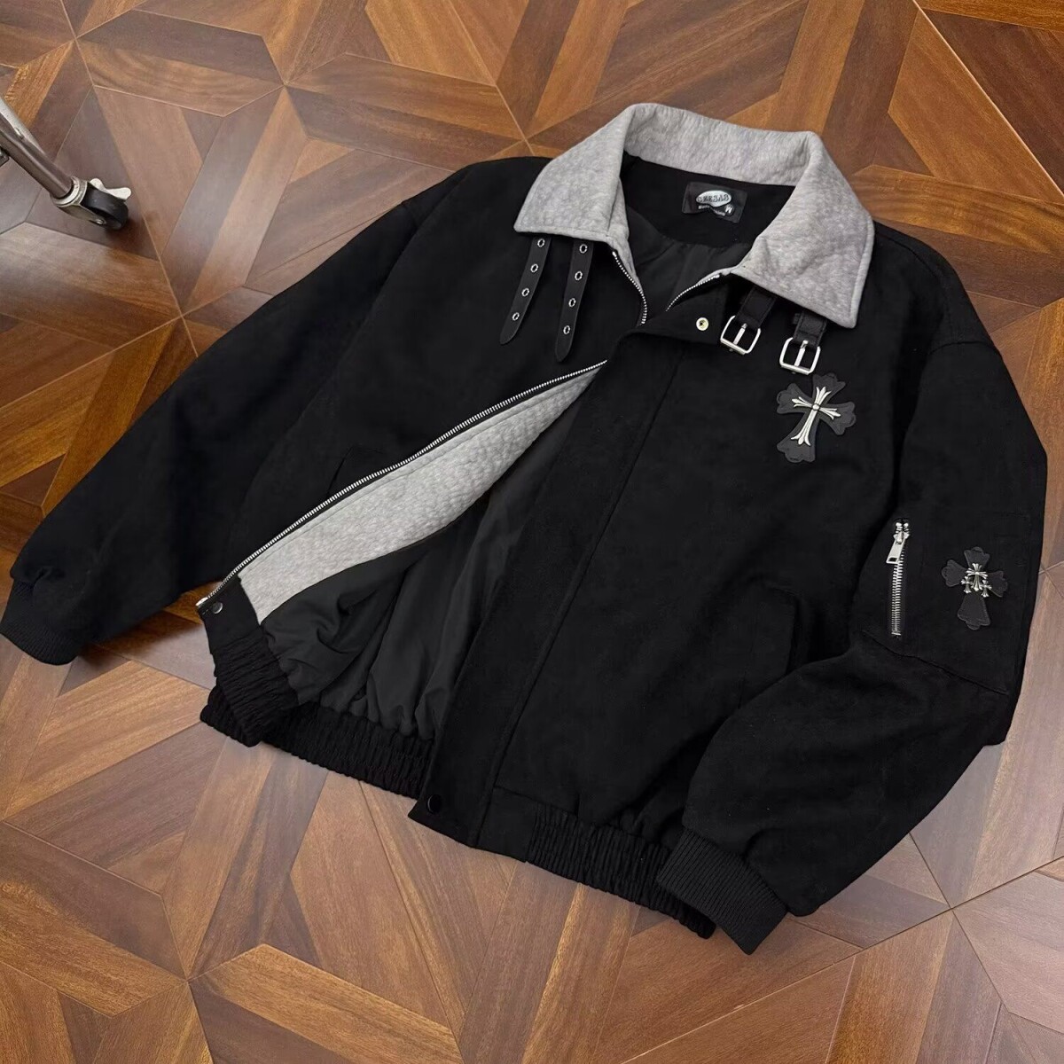 改夹克美式复古十字架外套宽松夹克JK313P85，男装夹克，电商D256-2(原A064-2)