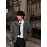 美式飞行员夹克男款立领廓形工装外套短款教练棒球服NB87P65，男装夹克，电商D256-2(原A064-2)