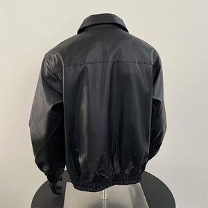 欧美街头潮流宽松机车服皮衣痞帅气飞行员PU皮夹克外套PJ08 P75图片