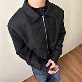 美式潮男秋季高密刺绣雕花西部poshfit感短款夹克外套男WD04P65，男装夹克，电商D256-2(原A064-2)