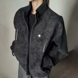 秋痞帅外套男高街潮牌港风日系原宿风韩版潮流宽松夹克J754P90，男装夹克，电商D256-2(原A064-2)