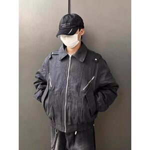 痞帅外套男ins高街潮牌港风日系原宿风韩版潮流宽松夹克J35 P95图片