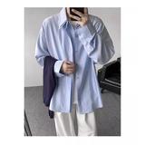 可拆卸披肩褶皱肌理感条纹衬衫美式潮牌百搭休闲痞帅NB90P75，男装衬衫，电商D256-2(原A064-2)