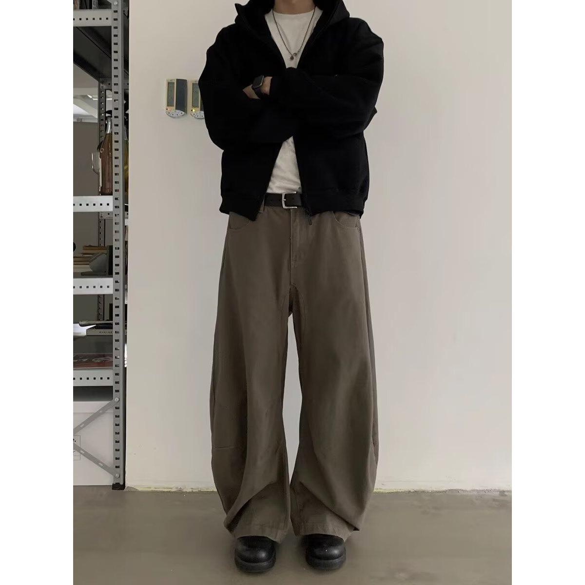 珠帆布弯刀】美拉德做旧显高cleanfit休闲弯刀宽松牛仔裤SR19 P55图片