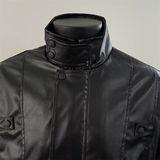 欧美街头潮流宽松机车服皮衣潮痞帅气飞行员PU皮夹克外套PJ02P65，男装皮衣，电商D256-2(原A064-2)