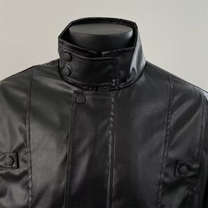 欧美街头潮流宽松机车服皮衣潮痞帅气飞行员PU皮夹克外套PJ02 P65图片