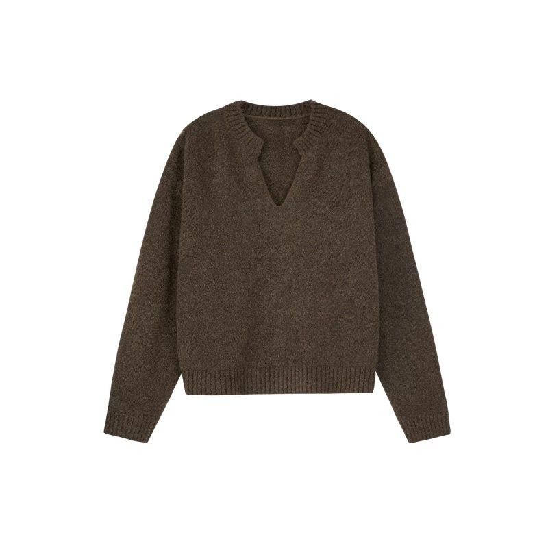 秋冬新款开衫毛衣美式复古休闲慵懒风V领针织衫纯色外套NB336P45，男装针织衫/毛衣，电商D256-2(原A064-2)