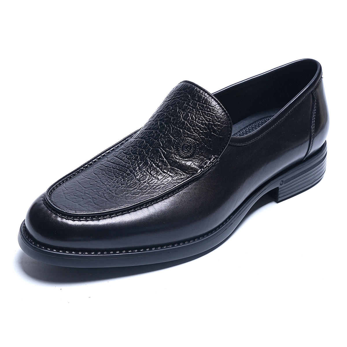 金利来男鞋2025夏季新款专柜正品宽松IP发泡底套脚商务休闲皮鞋男