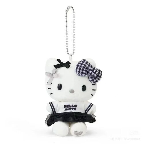 正版三丽鸥hello kitty包包挂饰哈喽hallo公仔凯蒂猫kt猫玩偶黑色
