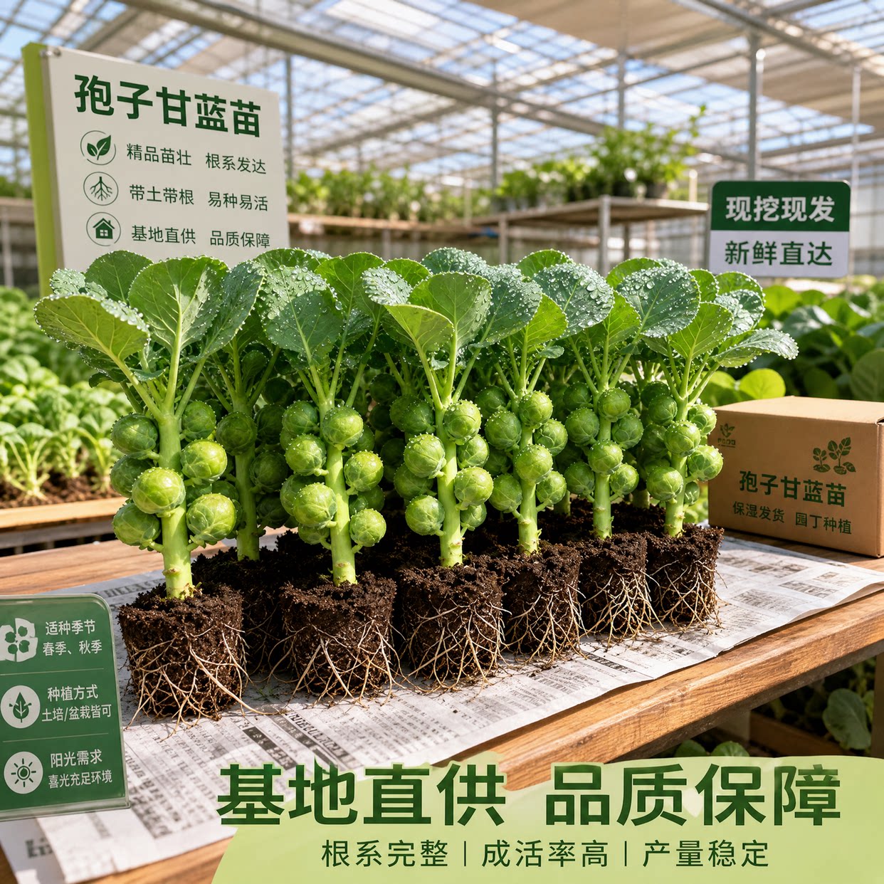 孢子甘蓝苗秧苗牛心羽衣抱紫甘蓝
