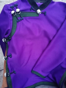 凉山彝族服饰男装紫色男装阿都款日常款男士长袖外套民族风服饰