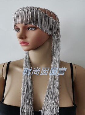 欧美头链head chains 个性长款合金挂须头链R656 手工链条饰品女