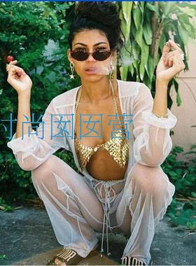 bodychain重工鱼鳞胸链合金饰品