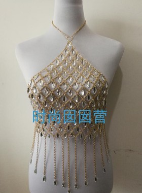 欧美水滴合金饰品身体链