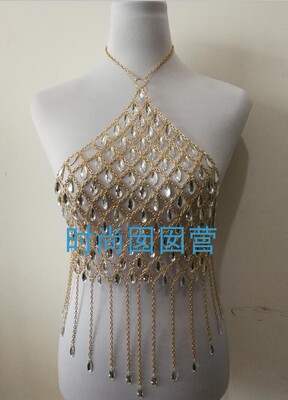 欧美水滴合金饰品身体链