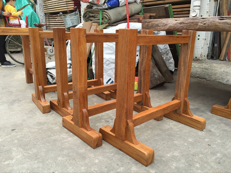 缅甸柚木台面茶桌定做支架