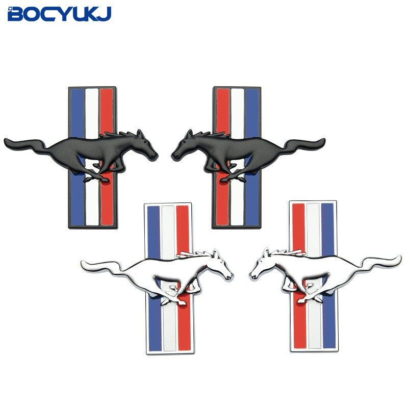 适用于福特野马车标GT金属车贴叶子板标新蒙迪欧野马改装侧标