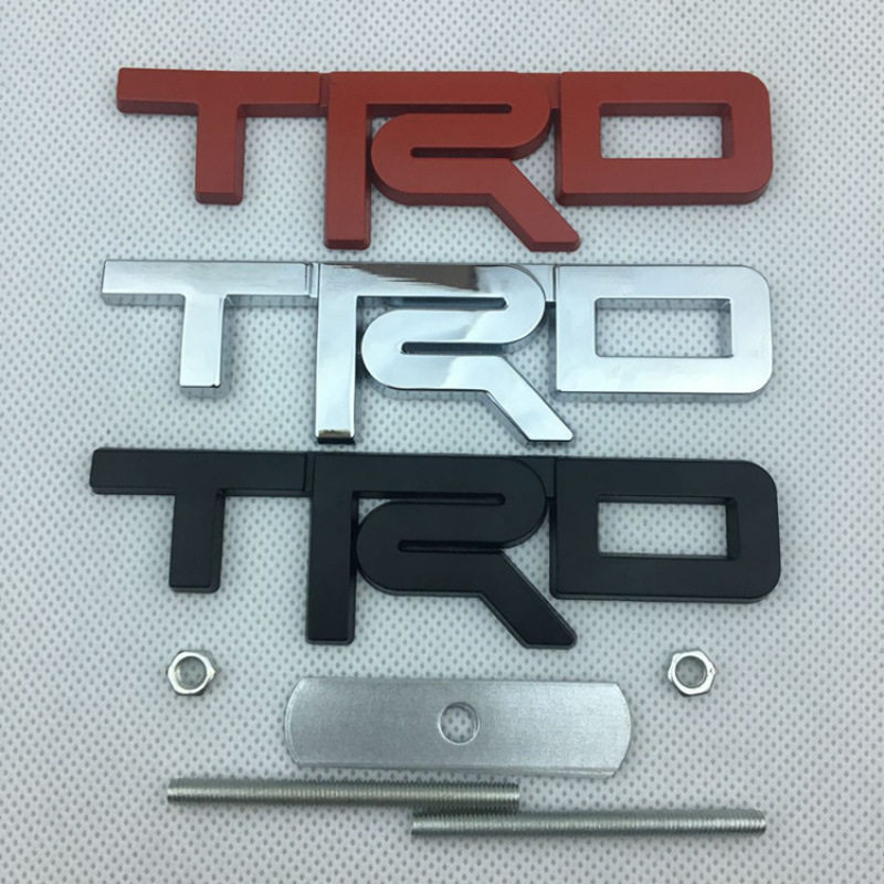 适用于锐志凯美瑞中网 汽车中网个性TRD车标贴改装中网全金属标