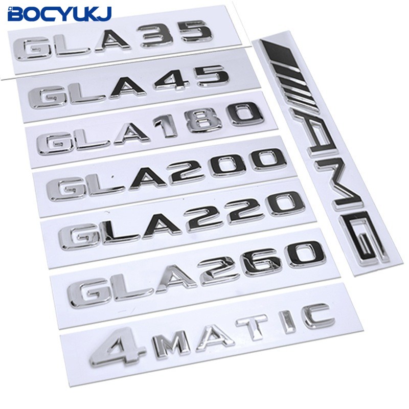 适用于奔驰字标GLA45 35 GLA180 200 220 250 260 后尾箱车贴标