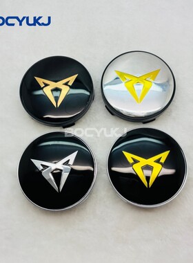 60mm适用西雅特CUPRA改装汽车轮毂盖通用车标轮毂中心盖T60钢圈盖