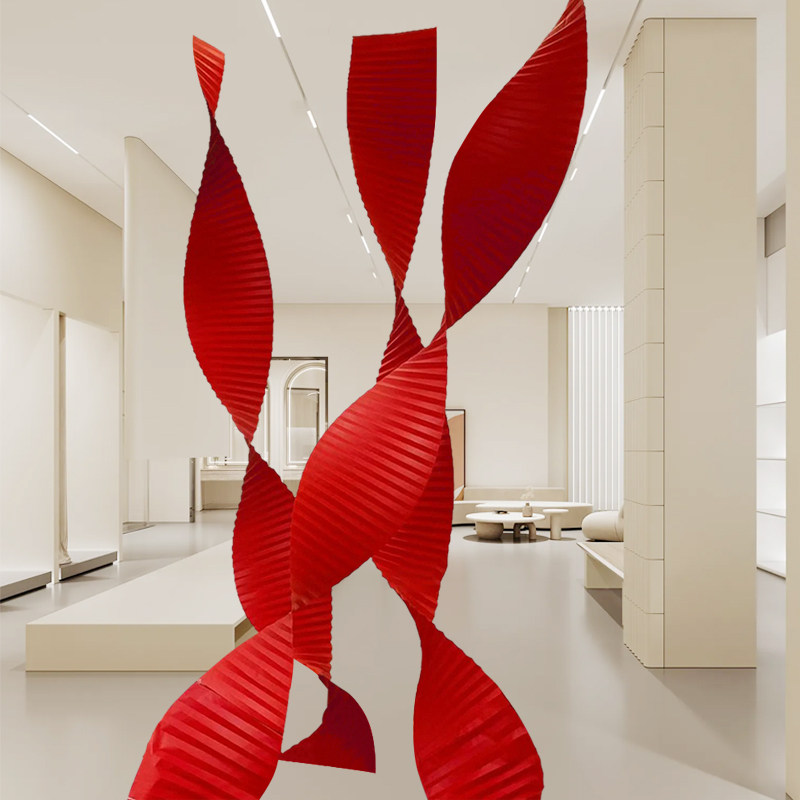 新年红色折纸彩带瓦楞纸波浪卷挂饰彩旗拉花吊顶马年门口橱窗布置