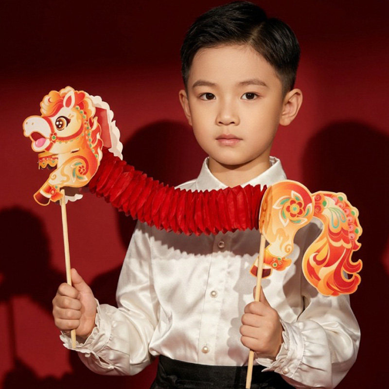 马年装饰手持翻翻拉花灯笼蜂窝元宵拍照道具新年儿童diy开学礼物