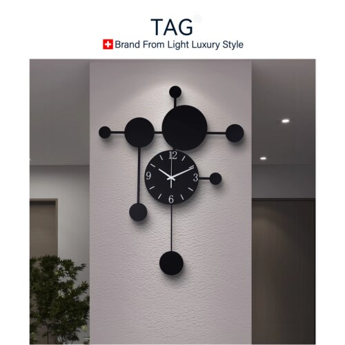 TAGHR瑞士现代风挂钟家用时尚