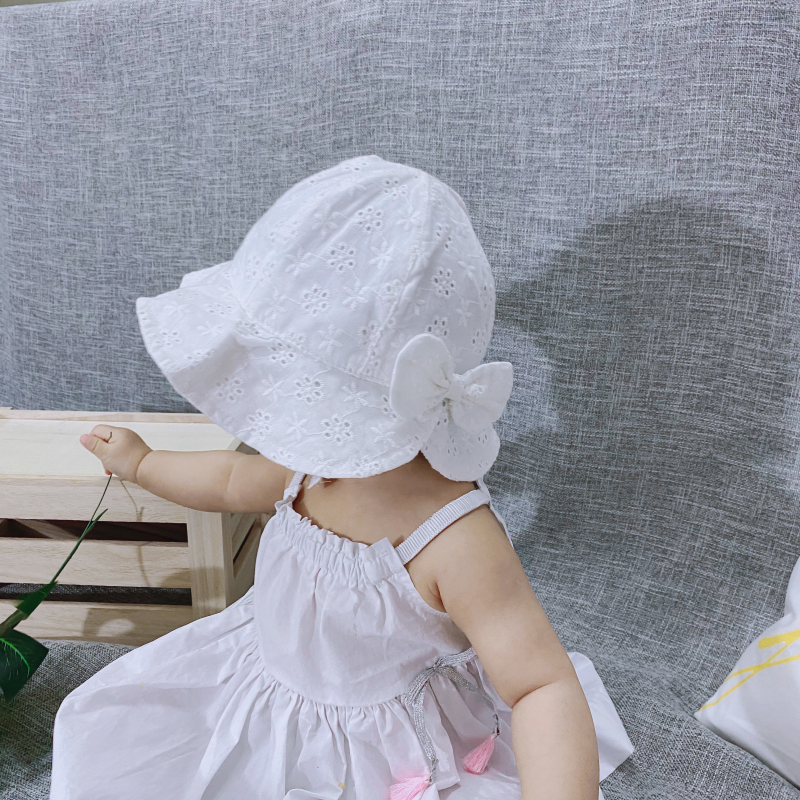 春秋婴幼儿出游夏季蝴蝶结帽子