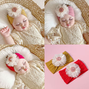 女婴发带囟门保护婴儿太阳花发带护囟门柔软舒适女童头饰不勒头新