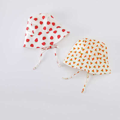 棉质宝宝包头帽宽帽檐公主帽