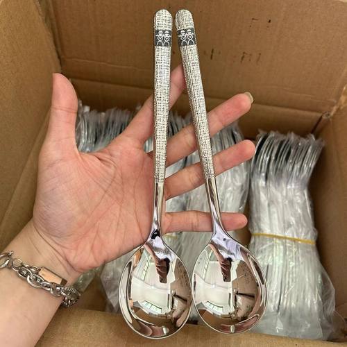 德国DOUBLEDELI日本锤纹1810不锈钢西餐勺主餐更吃饭勺子调羹汤勺