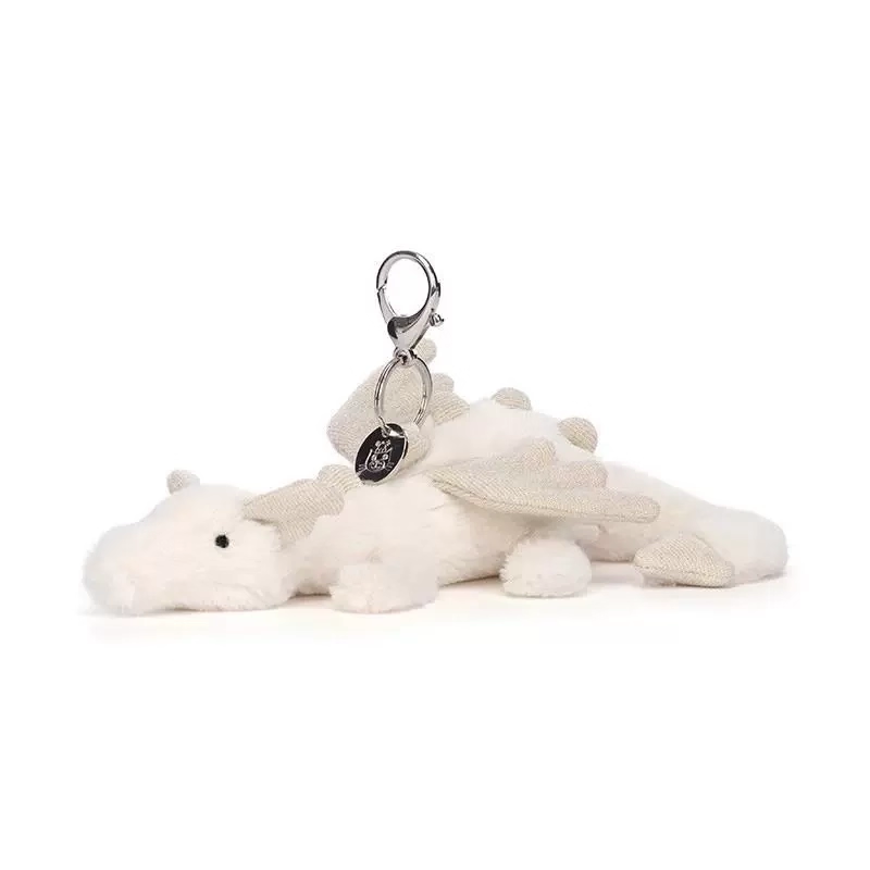 英国Jellycat雪龙挂件白龙snow包包挂饰玩偶毛绒公仔钥匙扣礼物